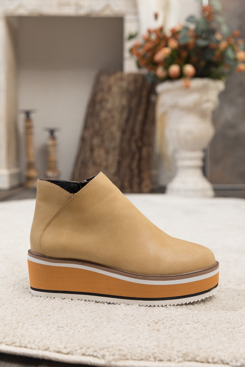 En Bloom | Eazy Platform Ankle Boots - Beige