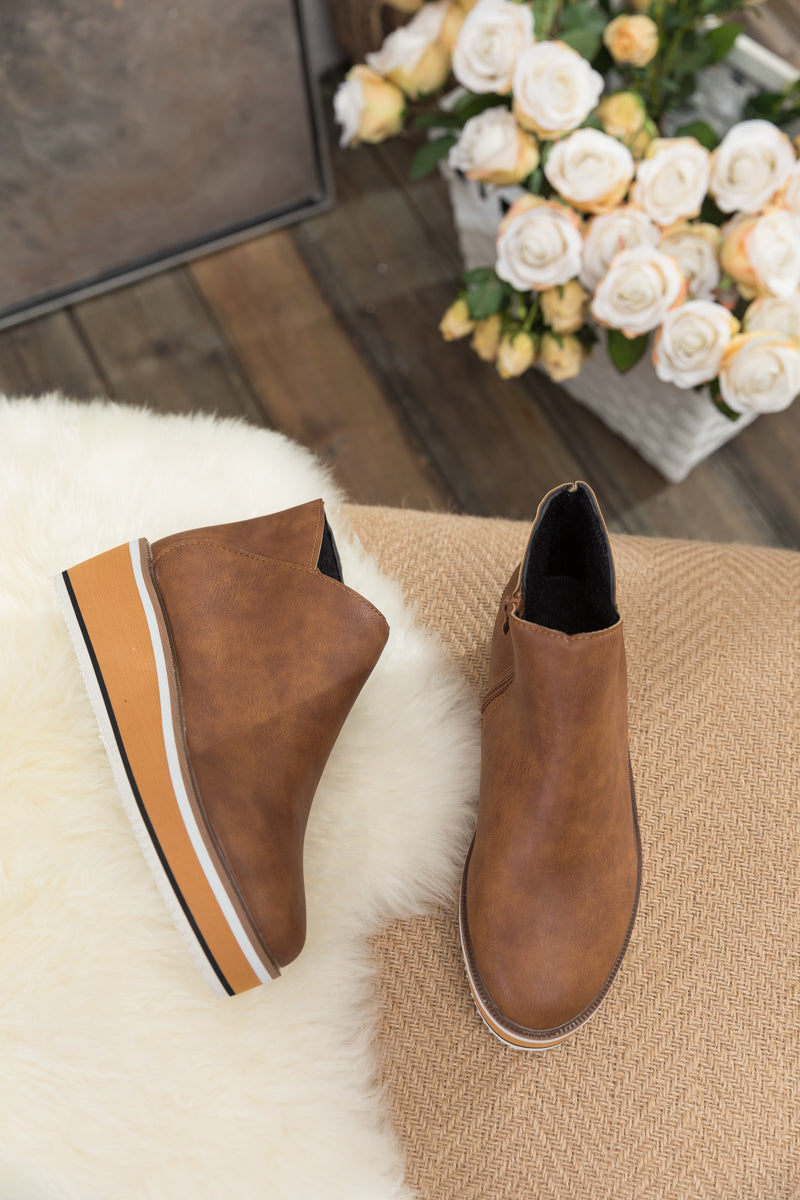 En Bloom | Eazy Platform Ankle Boot - Brown