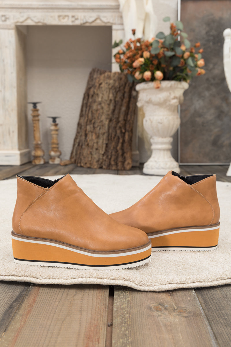 En Bloom | Eazy Platform Ankle Boot - Tan