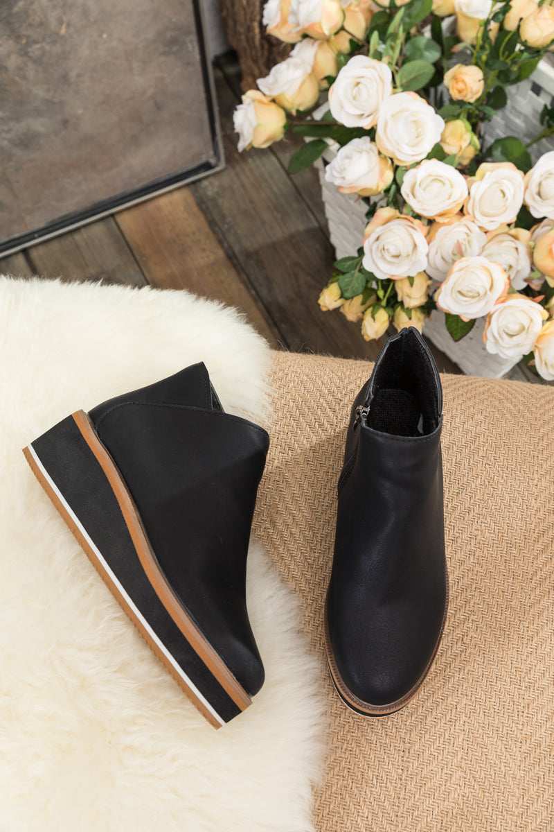 En Bloom | Eazy Platform Ankle Boot - Black