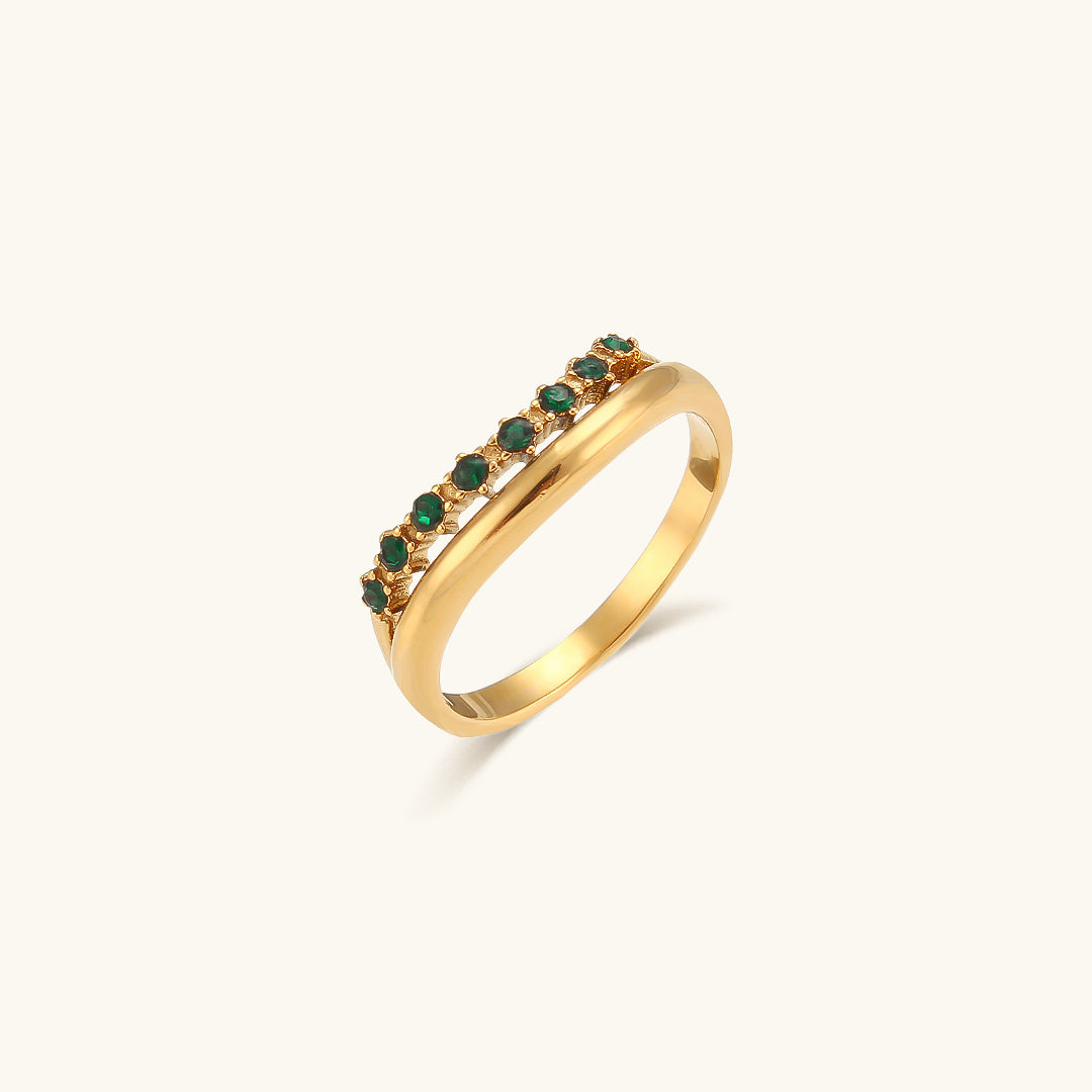 Stella Spark - Diamond Simulant Gold Ring