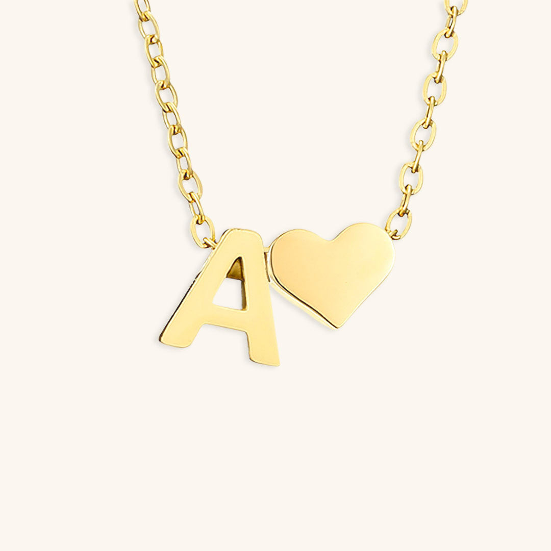 Heartfelt Initial - Gold Letter Necklace