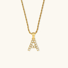 Celeste Initial Diamond Necklace