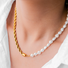 Alina Pearl Rope Necklace