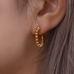 Alina Twisted Hoop Earrings