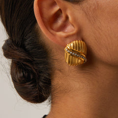 Amara Gold Stud Earrings