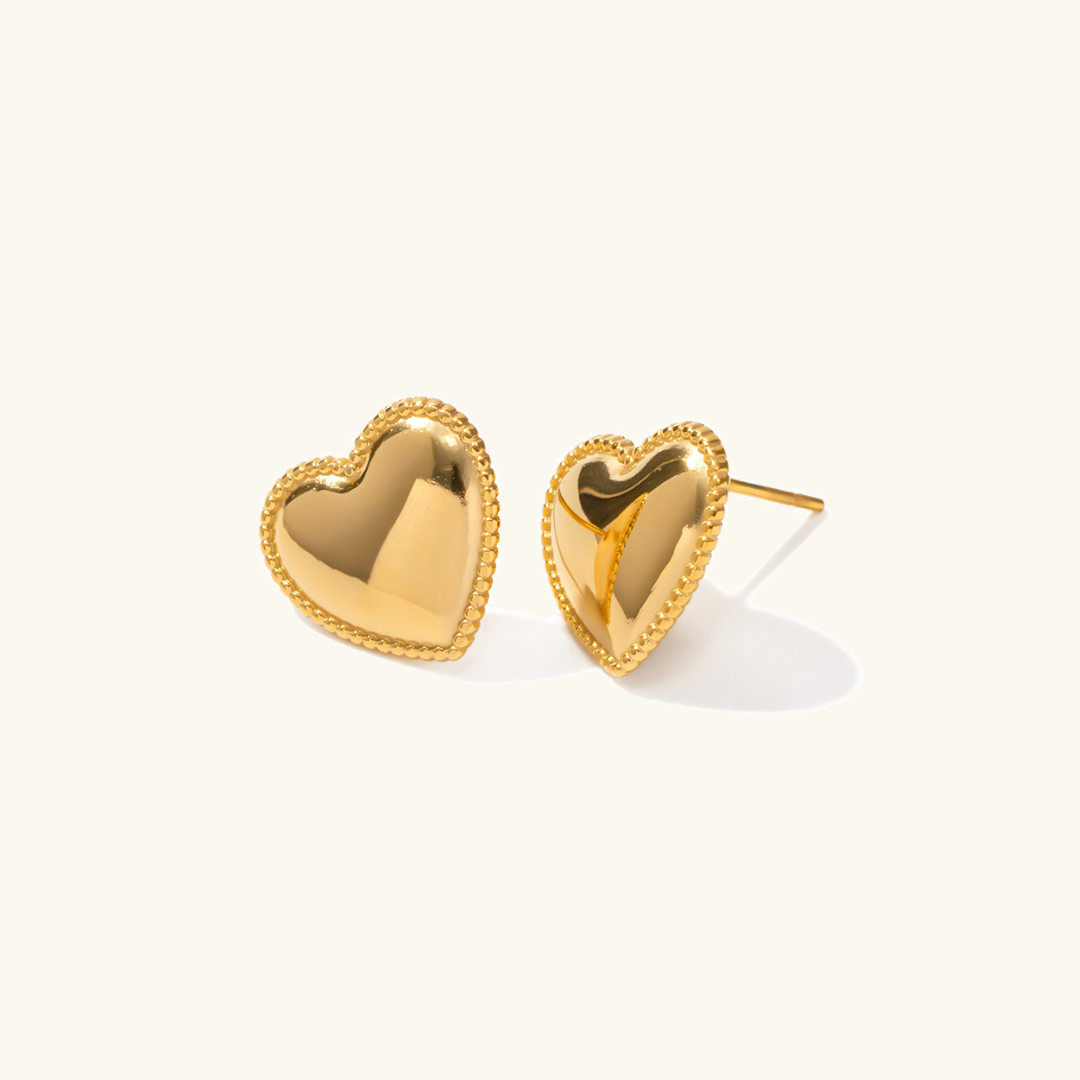 Amara Heart Stud Earrings