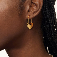 Amora Heart Lock Earrings