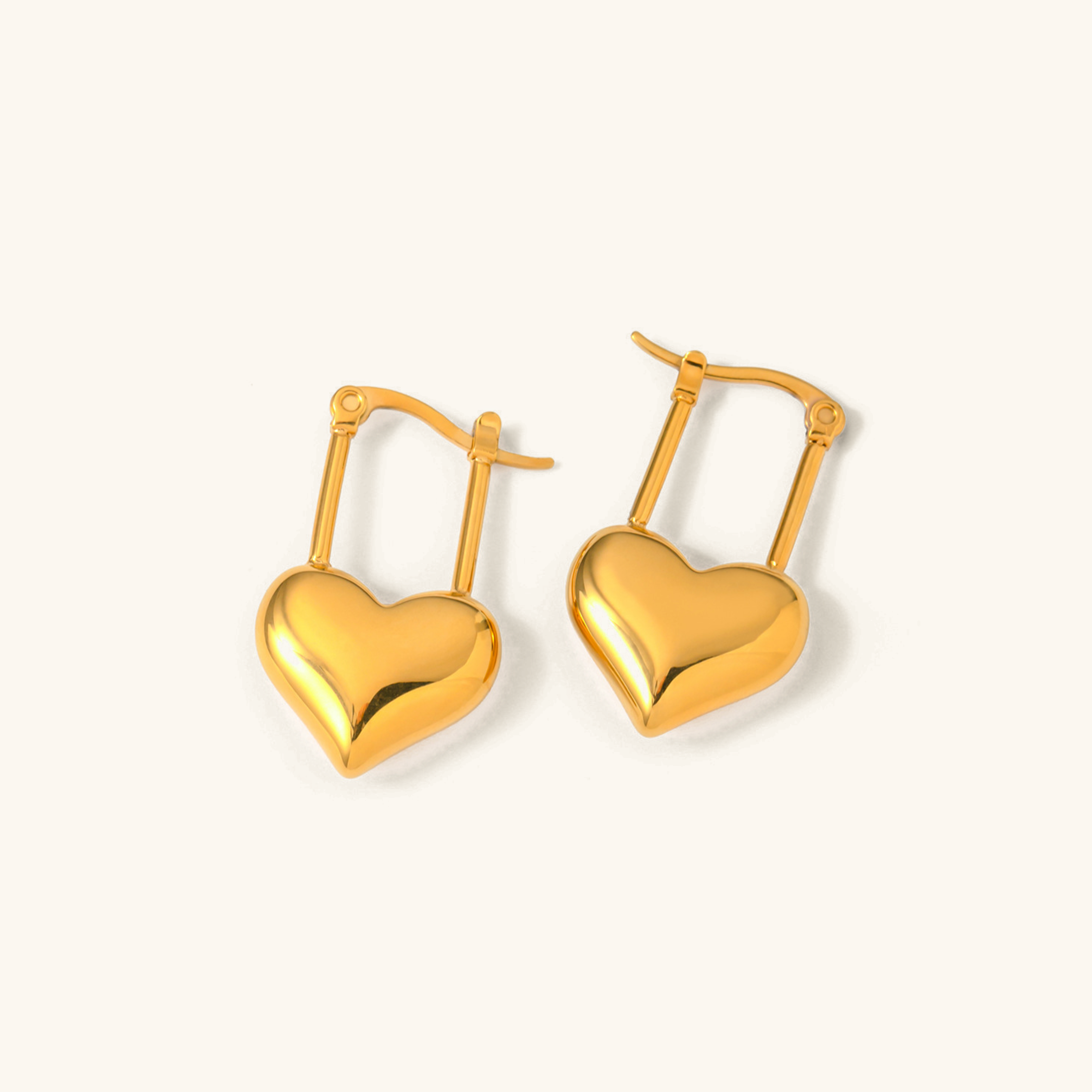 Amora Heart Lock Earrings