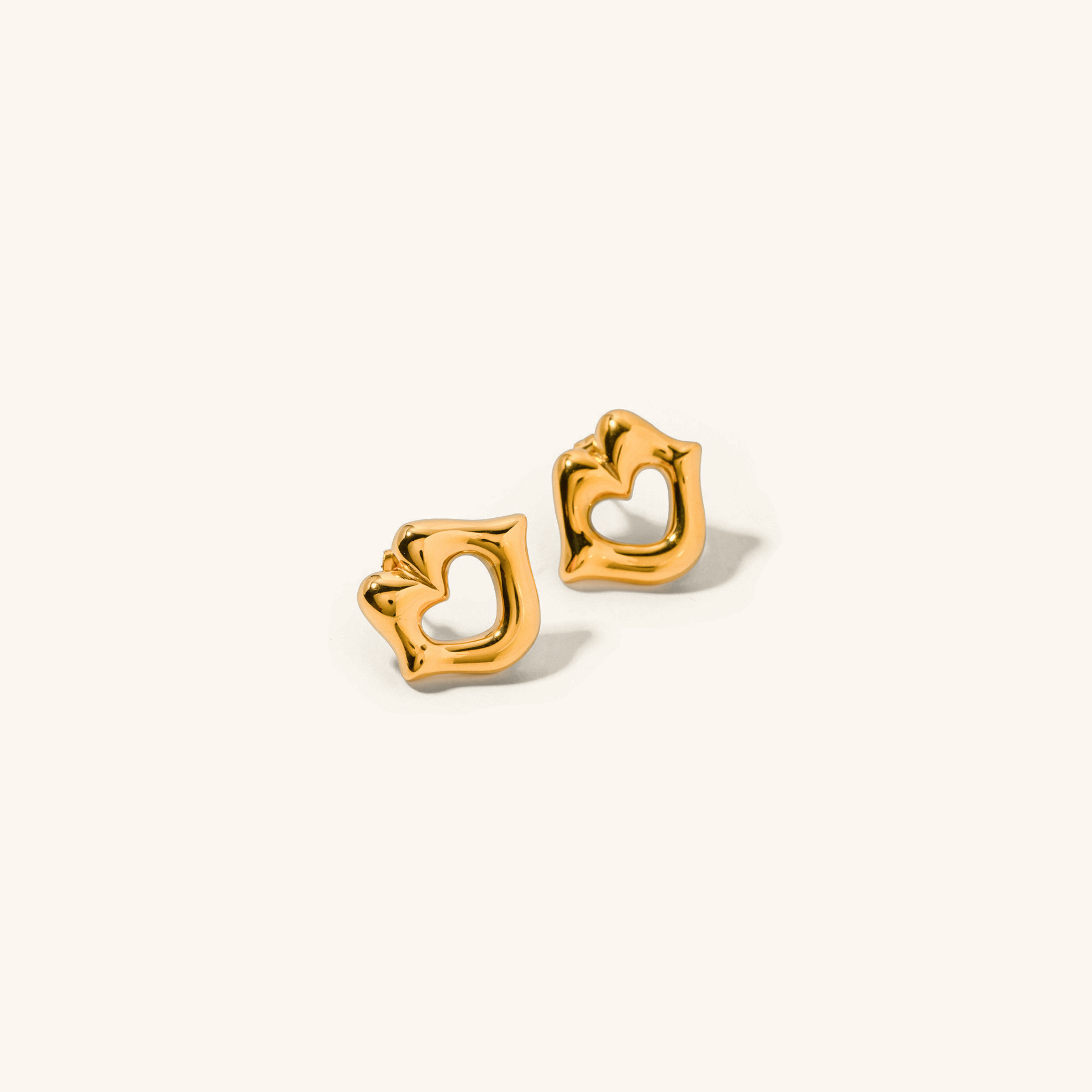 Amour Gold Stud Earrings