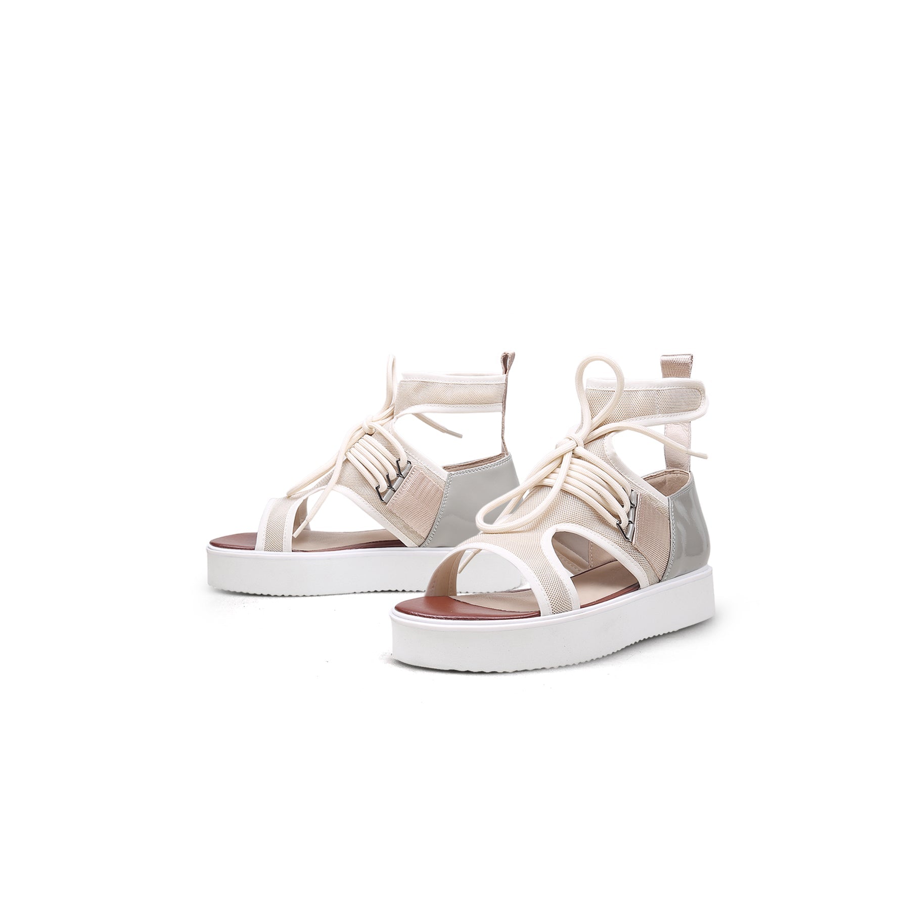 JADYROSE | CUT-OUT APRICOT PLATFORM GLADIATOR