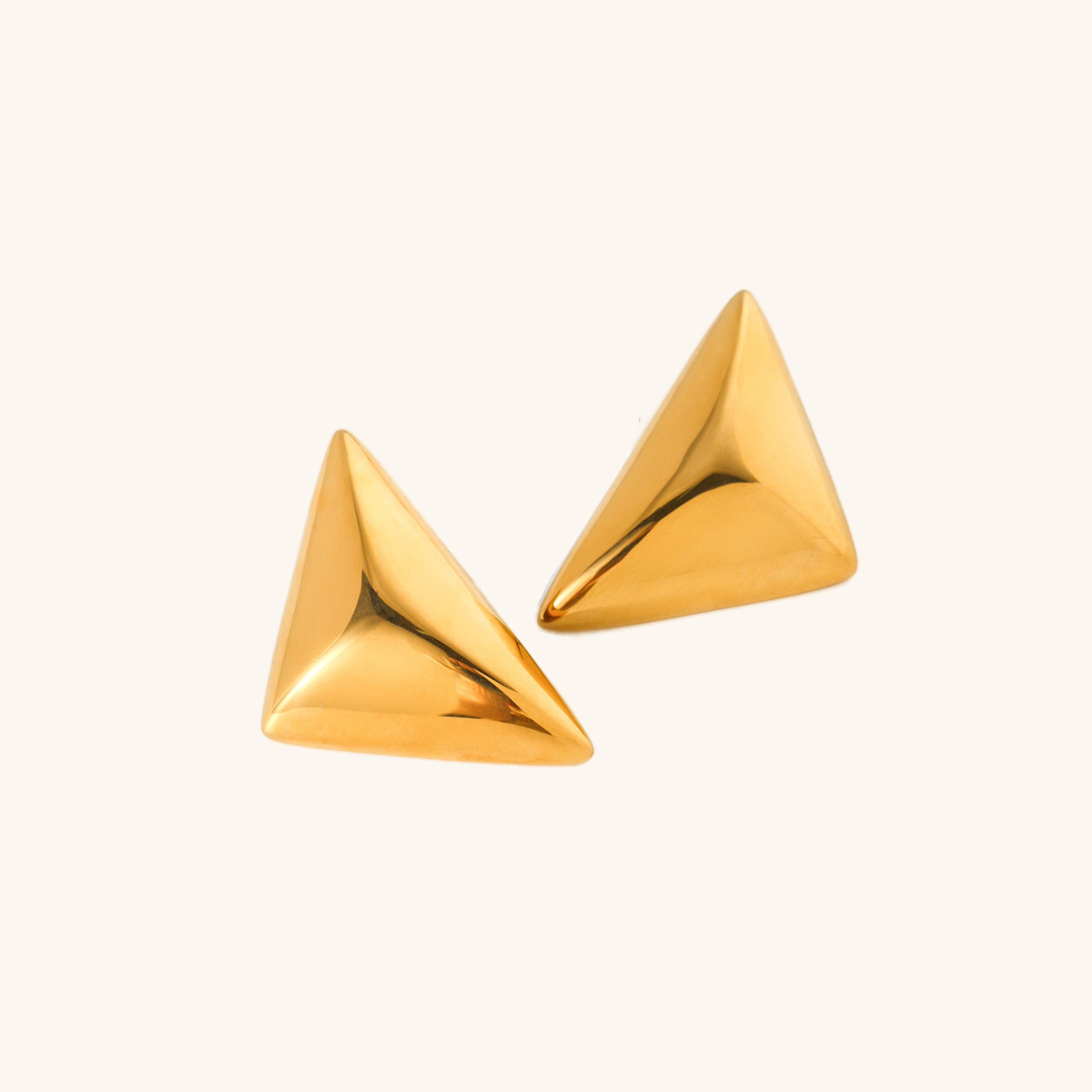 Atria Gold Triangle Earrings