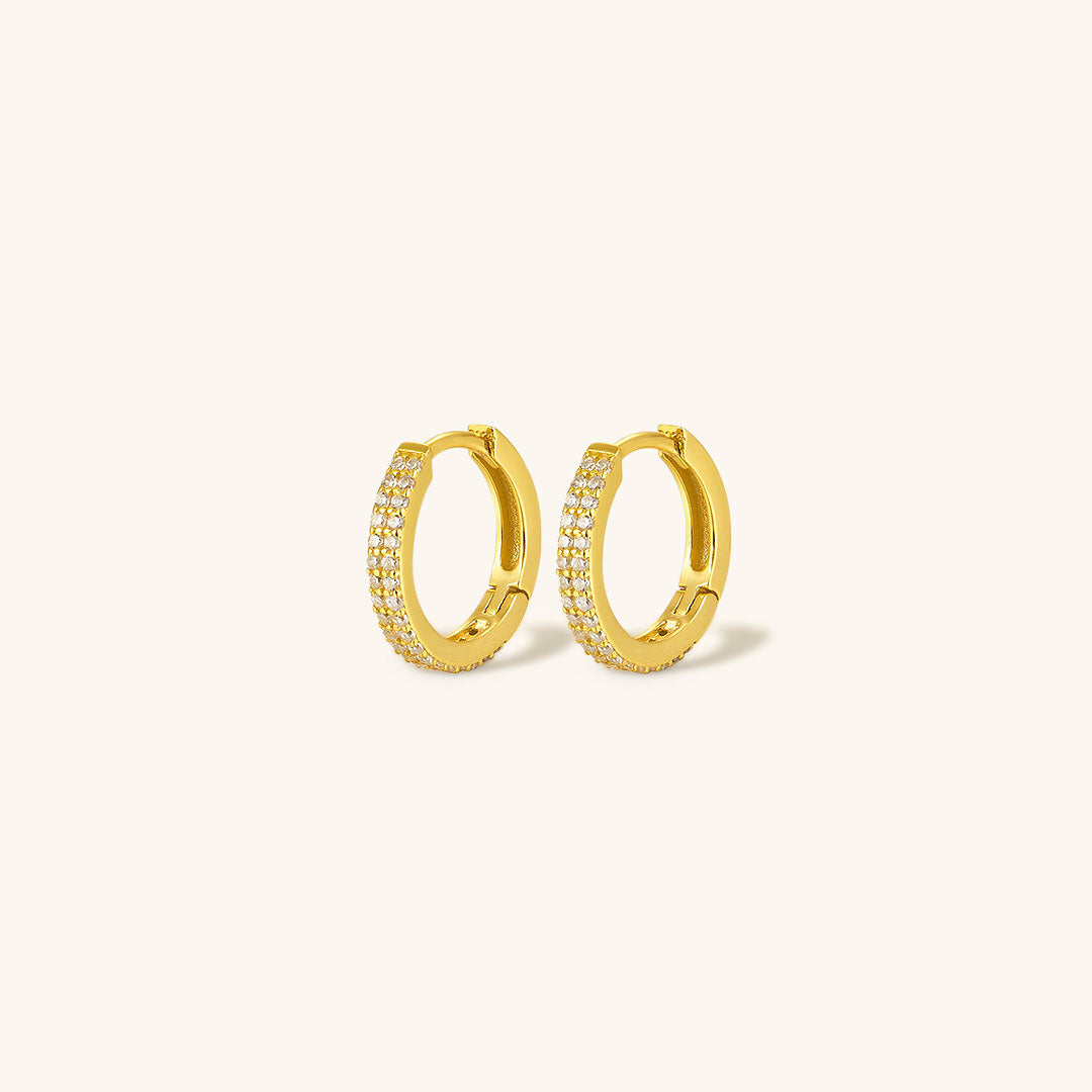 Aurelia Pave Hoop Earrings