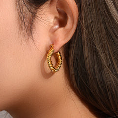 Aurelia Twist Hoop Earrings