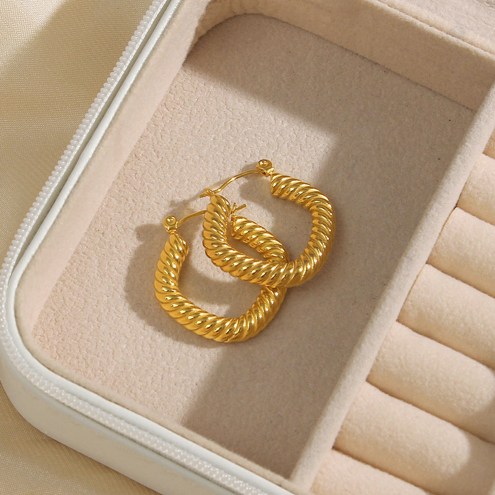 Aurelia Twist Hoop Earrings