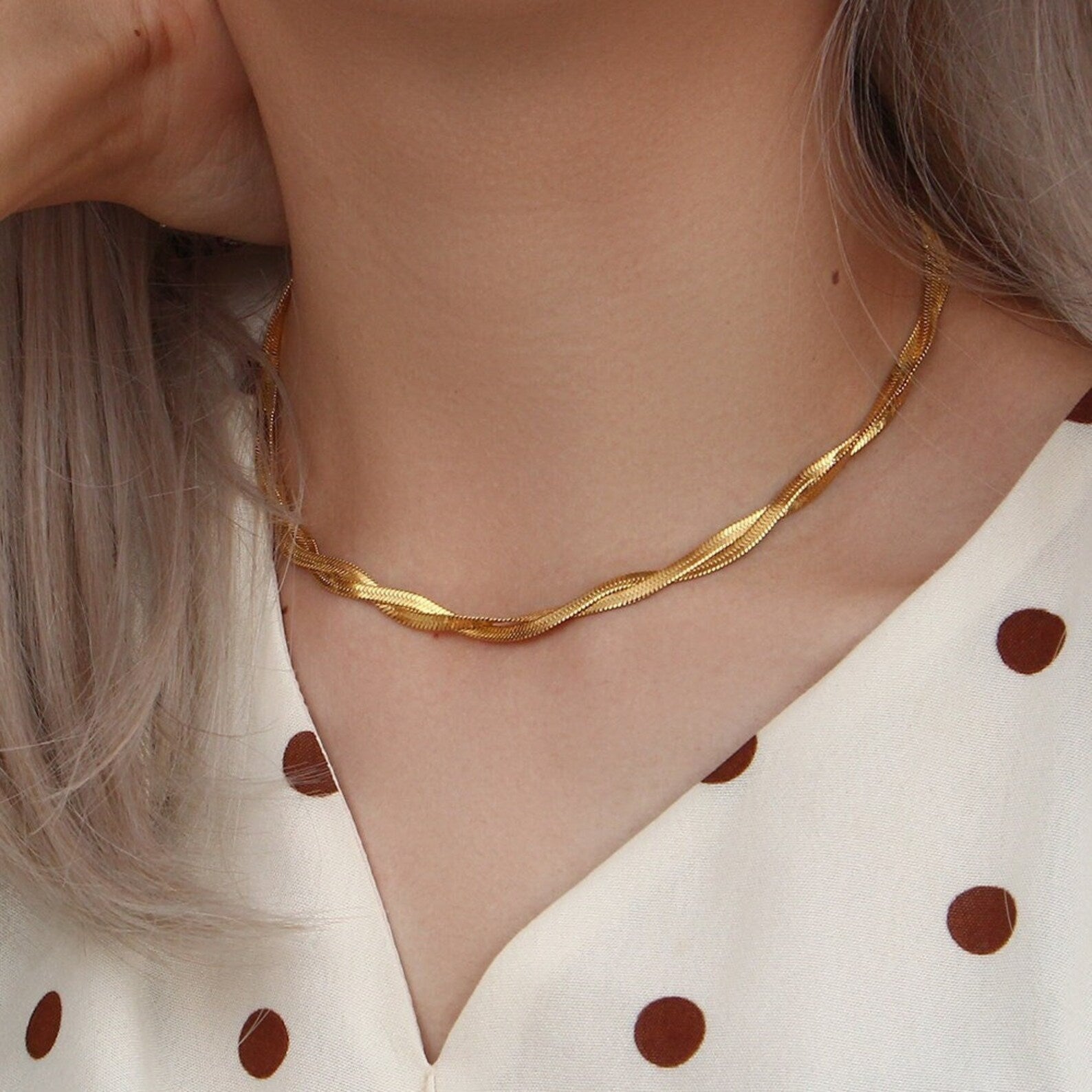 Aurelia Twisted Gold Necklace