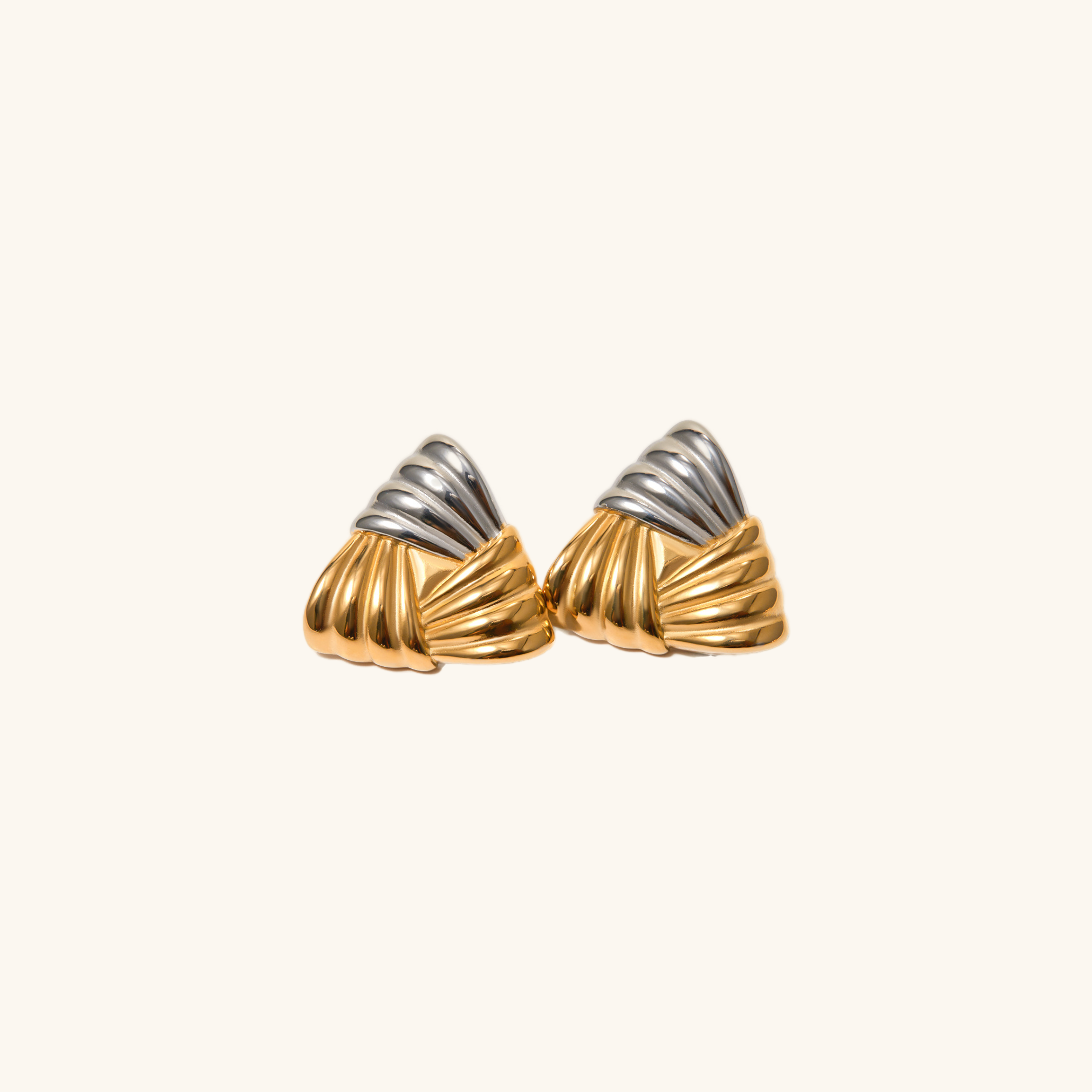 Aurelia Two-Tone Triangle Earrings