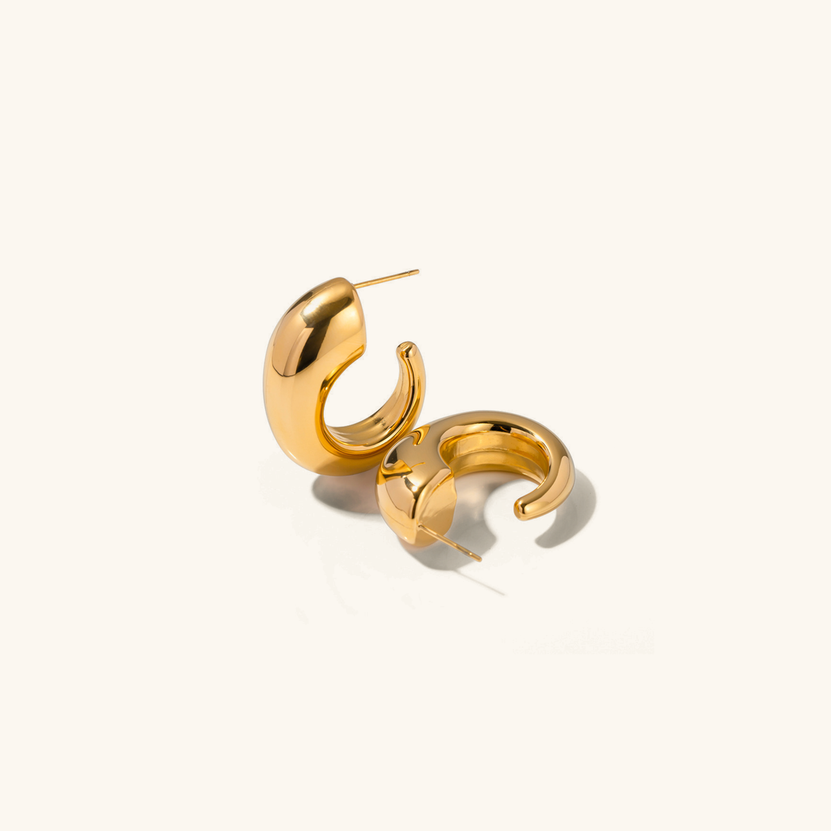 Aurora Gold - Textured Statement Hoops