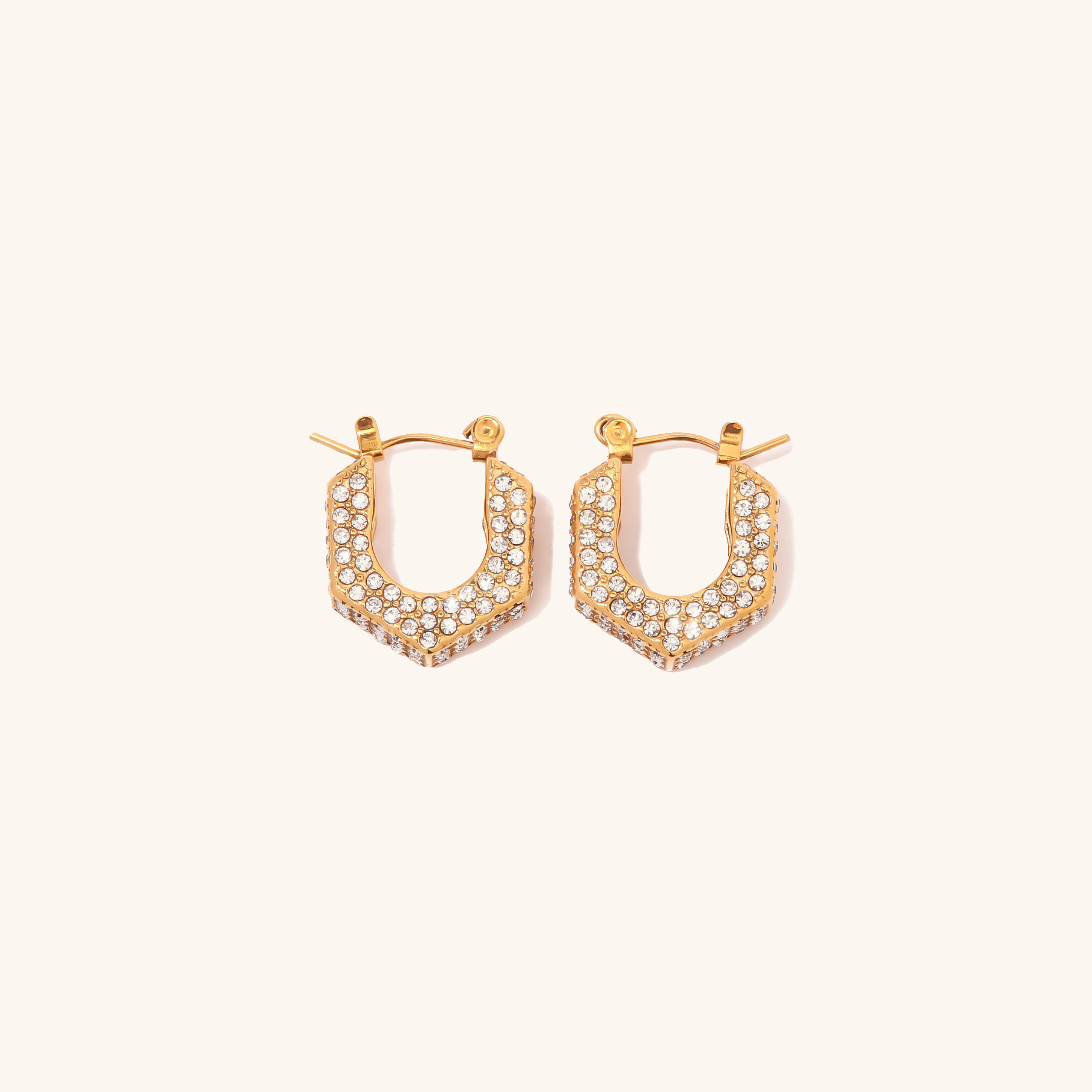 Aurora Pavé Huggie Earrings