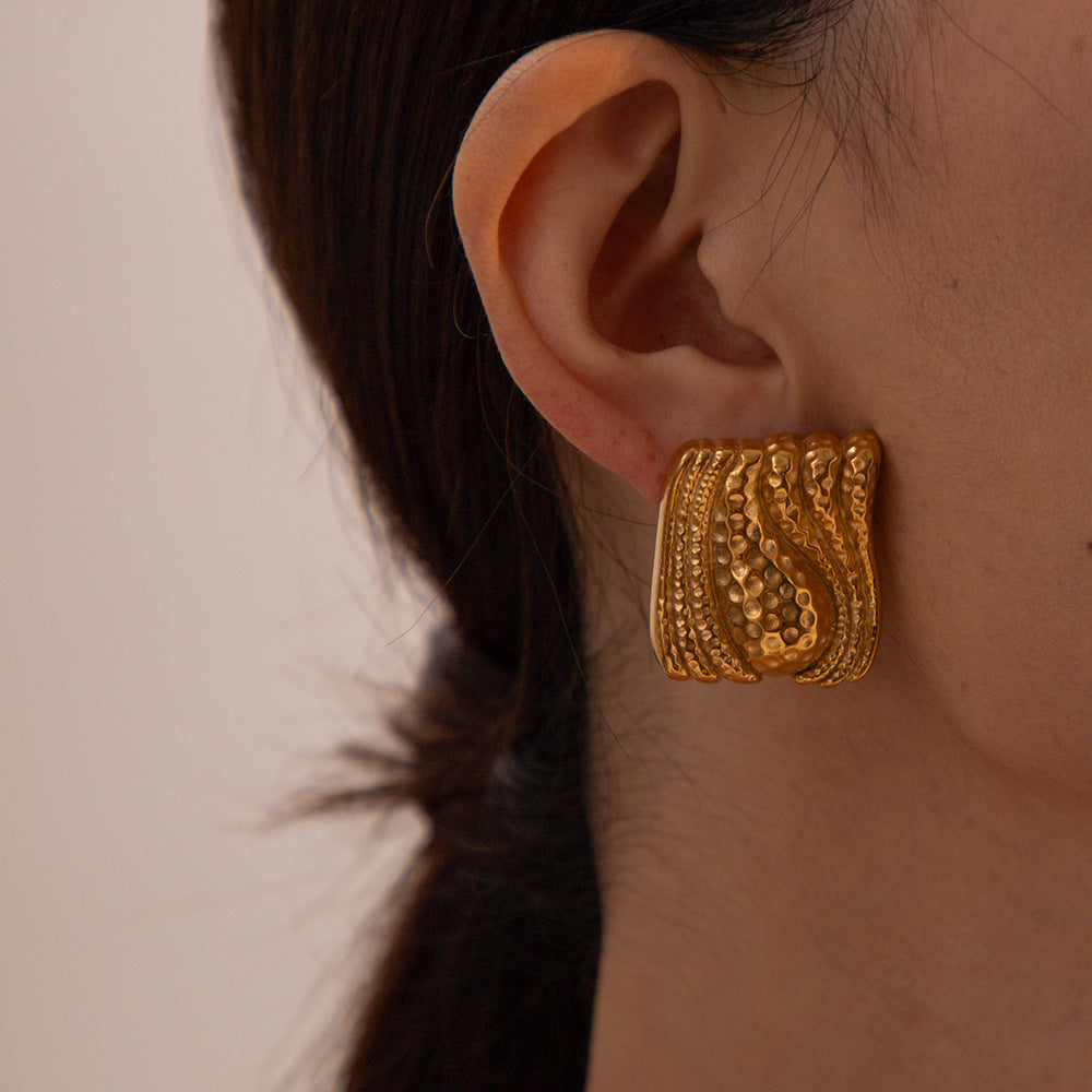 Aurora Statement Gold Earrings