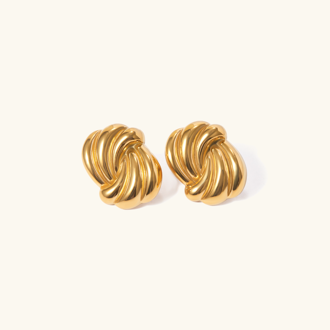 Aurora Swirl Gold Earrings