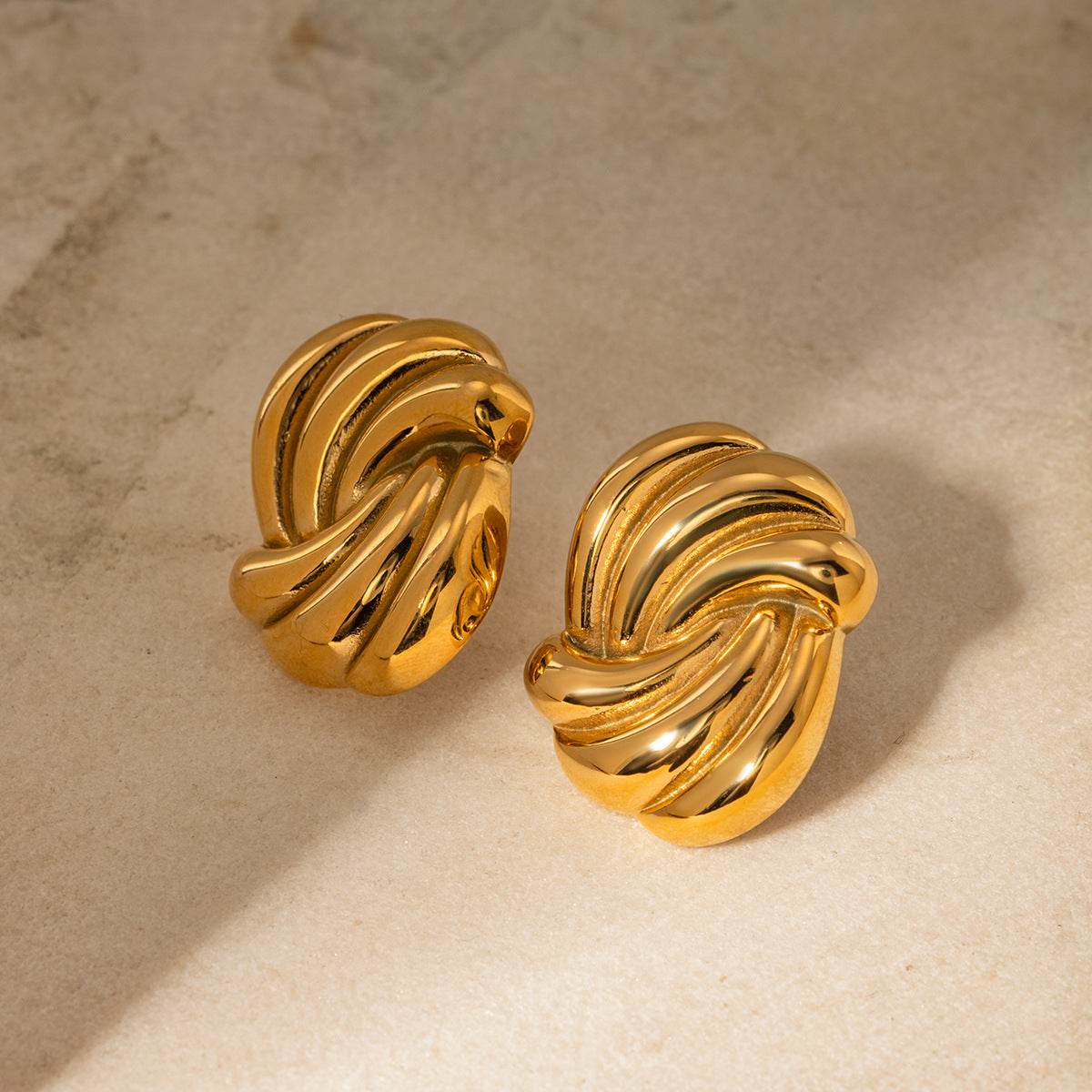 Aurora Swirl Gold Earrings