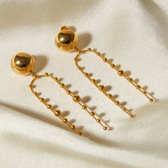 Aurora Tassel - Gold Drop Earrings