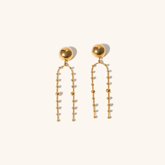 Aurora Tassel - Gold Drop Earrings