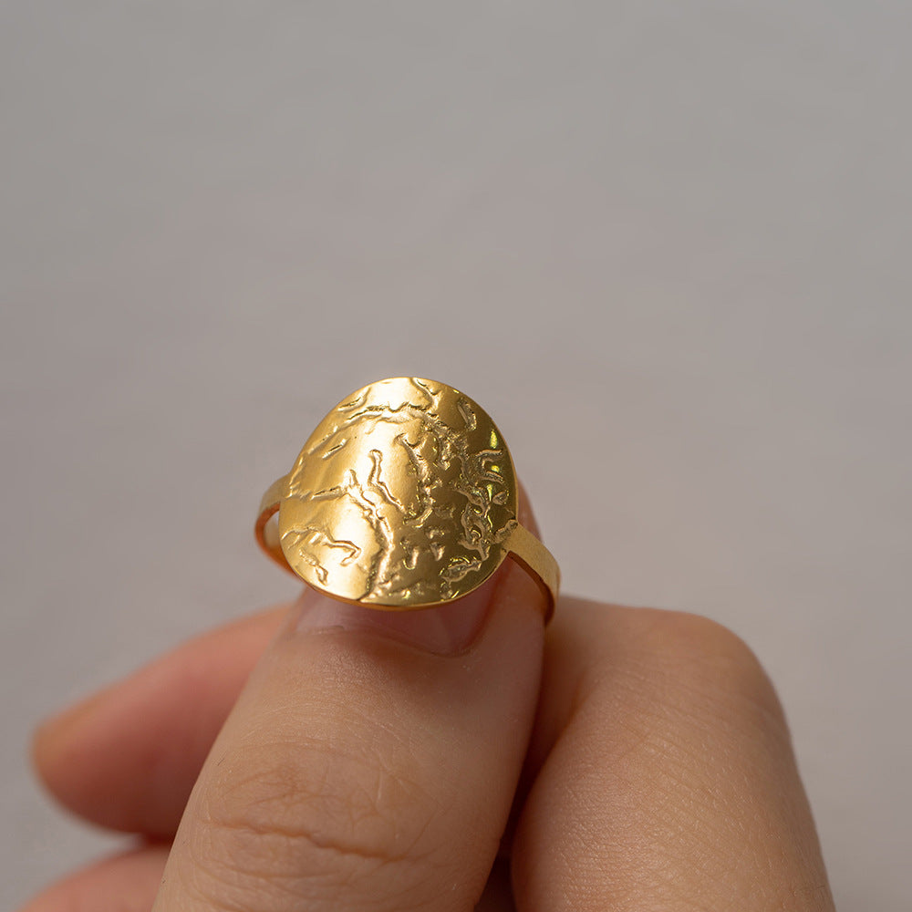 Aurora Textured Gold Ring