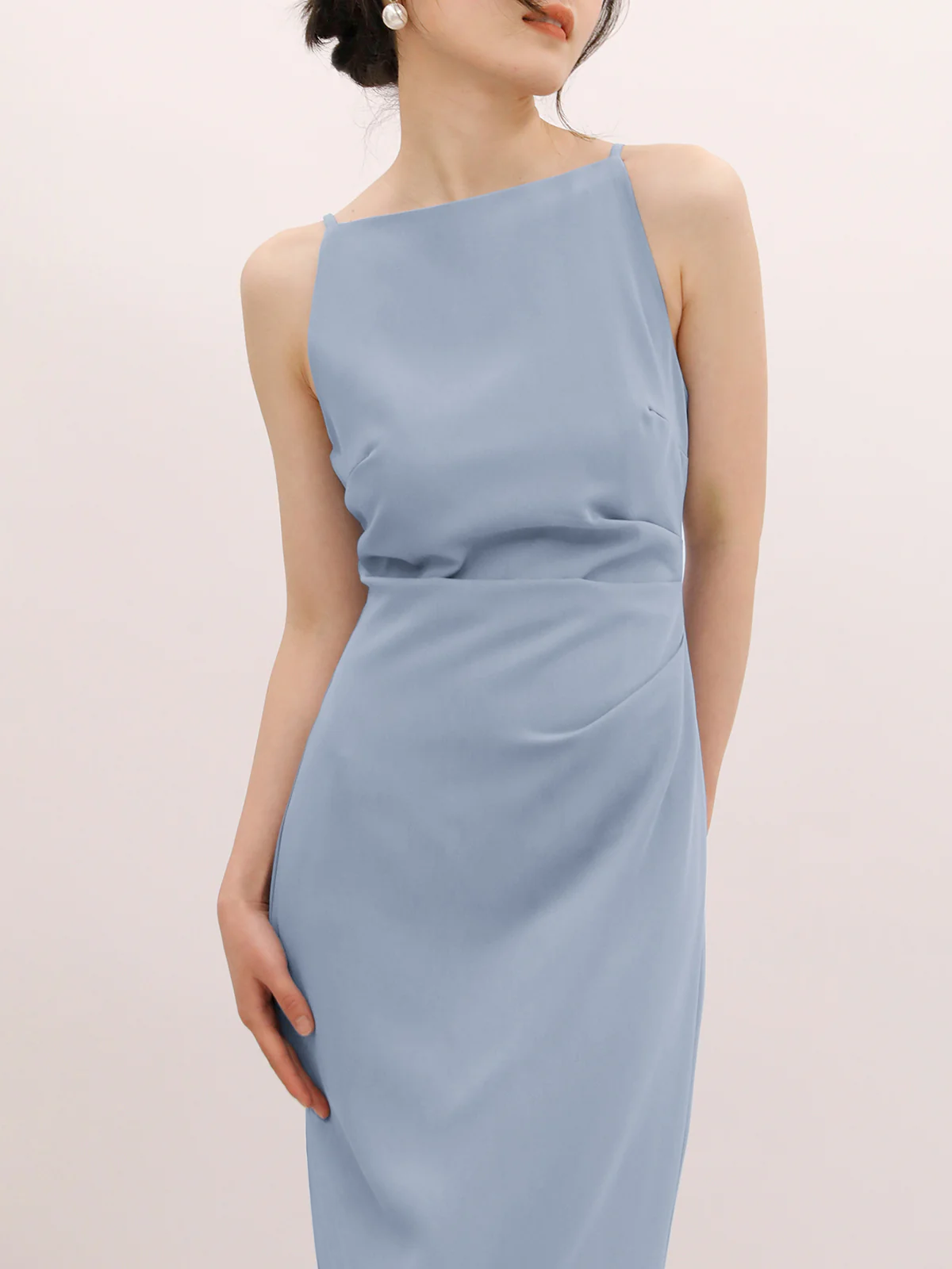 Silent Sea Boat Neck Midi Dress