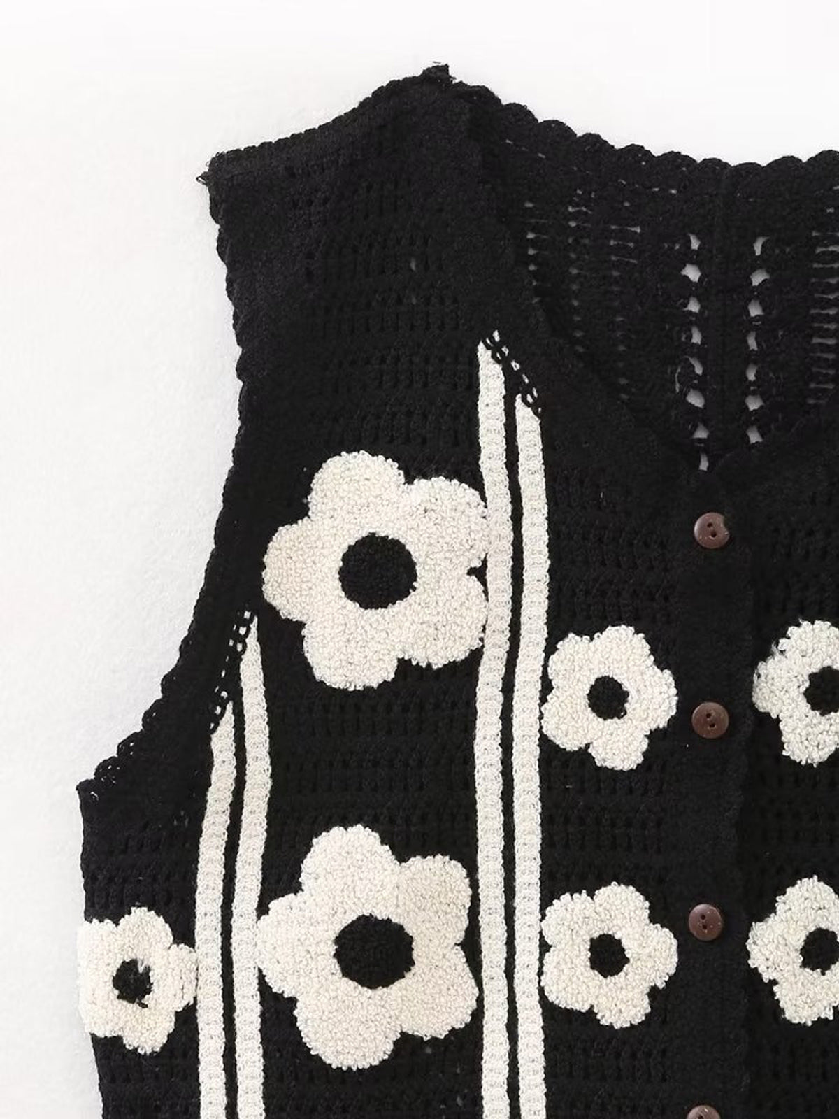 Floral Crochet Vest