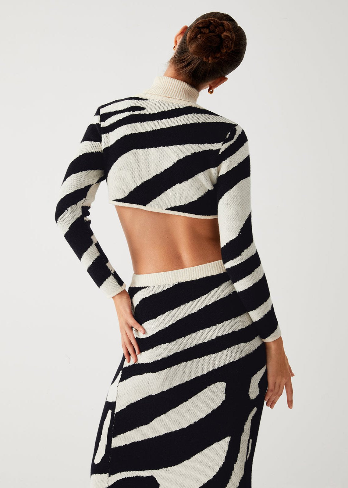 Zebra Chic Two-Piece Skirt Set - Bold and Fierce Style