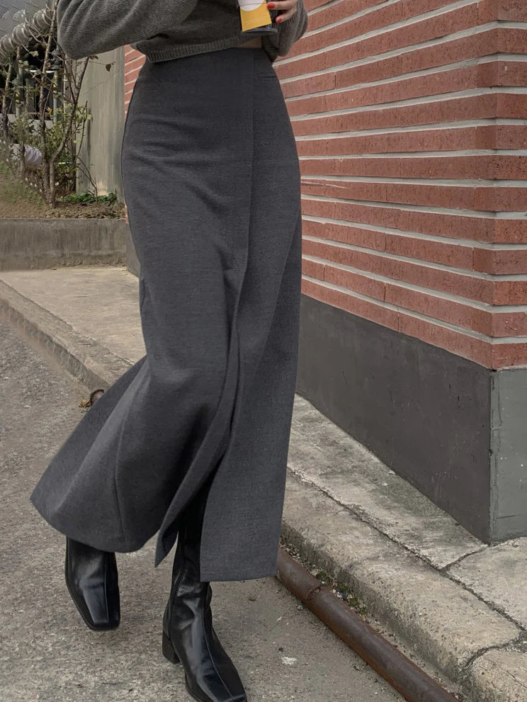 Elegant Slit Maxi Skirt