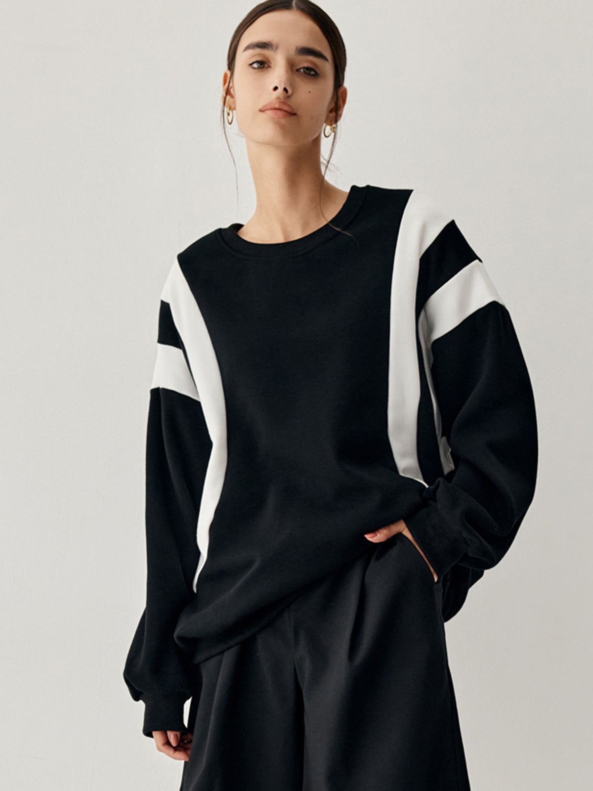 Side Panel Oversized Sweatshirt