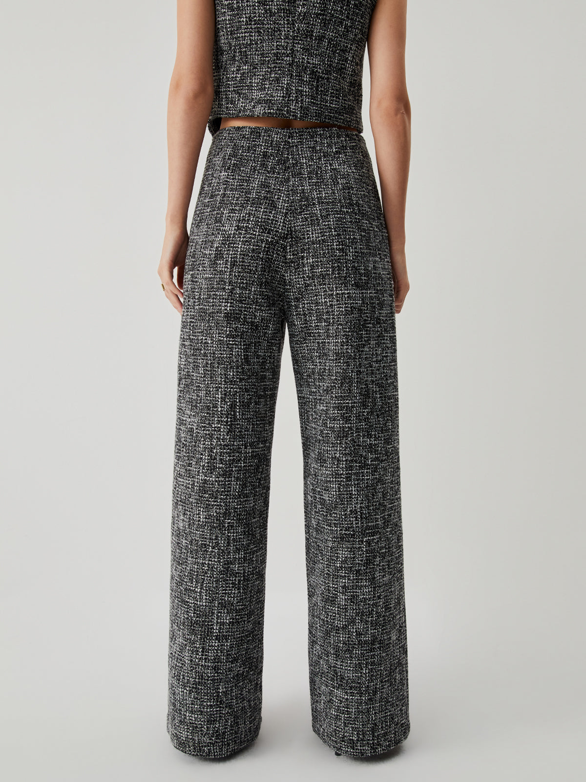 Old Money Tweed Straight Leg Pocket Pants