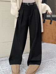 High Waist Straight Leg Pants