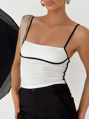 Contrast Trim Streamlined Cami