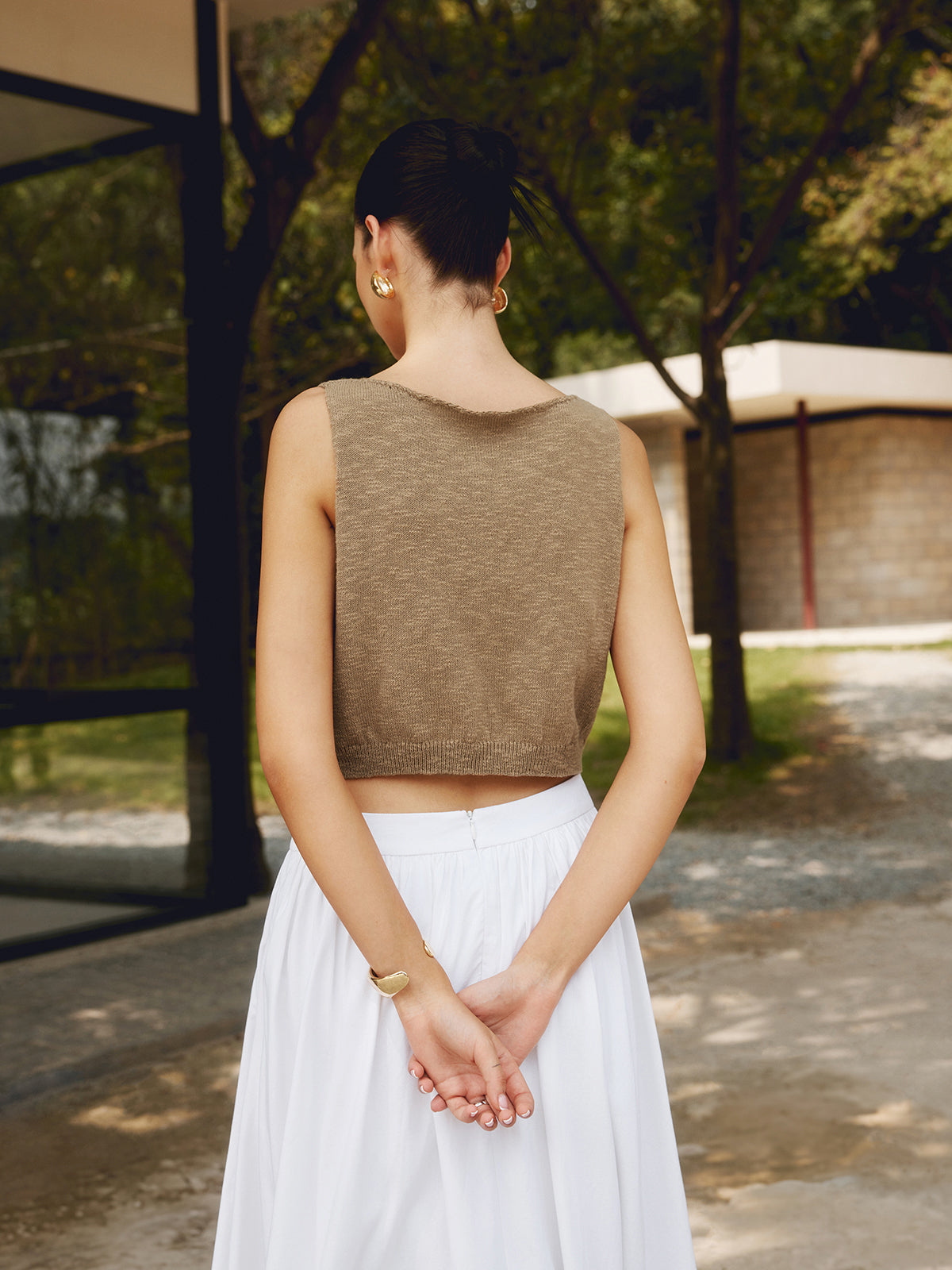 Cotton Blends Crop Top