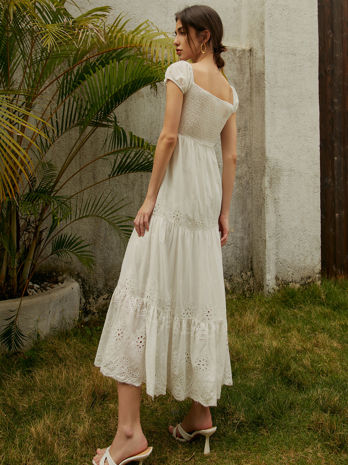 Pure Cotton Ruched Long Dress