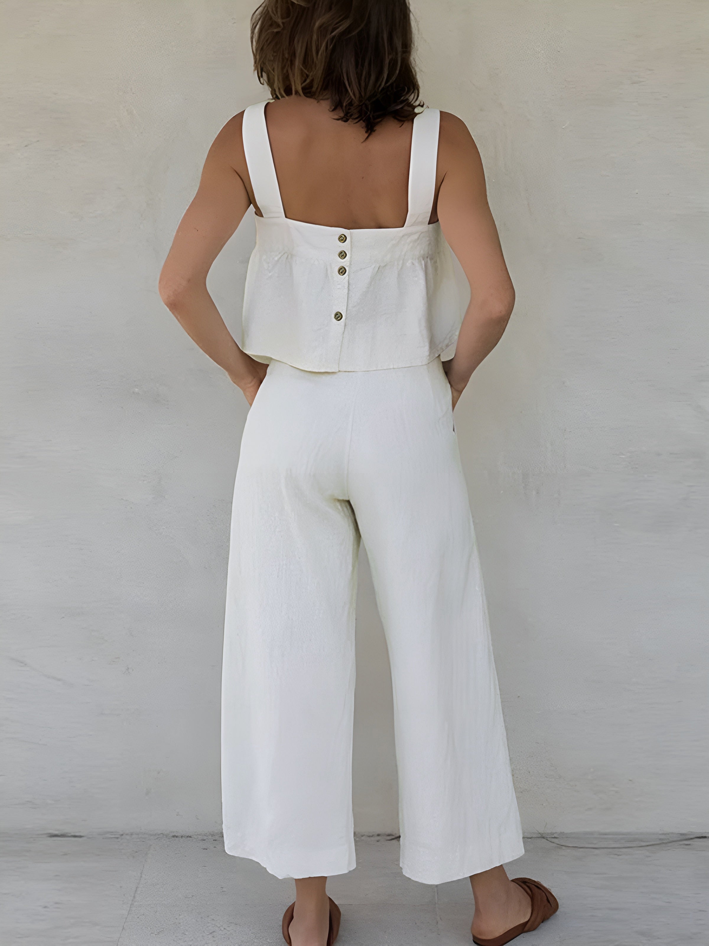 Minimalism Cotton & Linen Pants Set