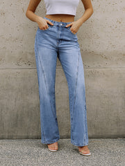 Vintage Denim Straight Leg Pants