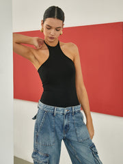 Solid Halter Tank Top