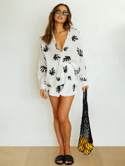 Chill Life Plant Print Shorts Set