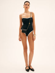 Contrast Binding One Piece Swimsuit