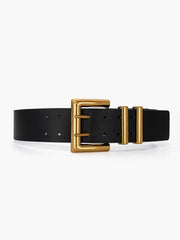 Metal Buckle Wide Belt