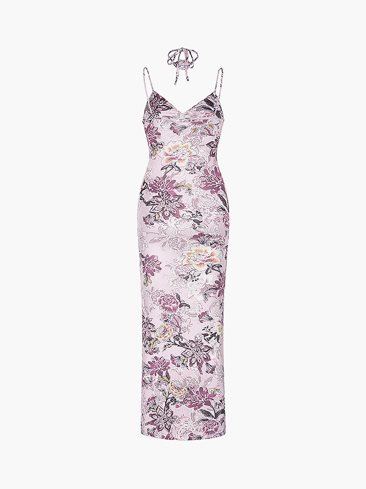 V-Neck Floral Cami Long Dress