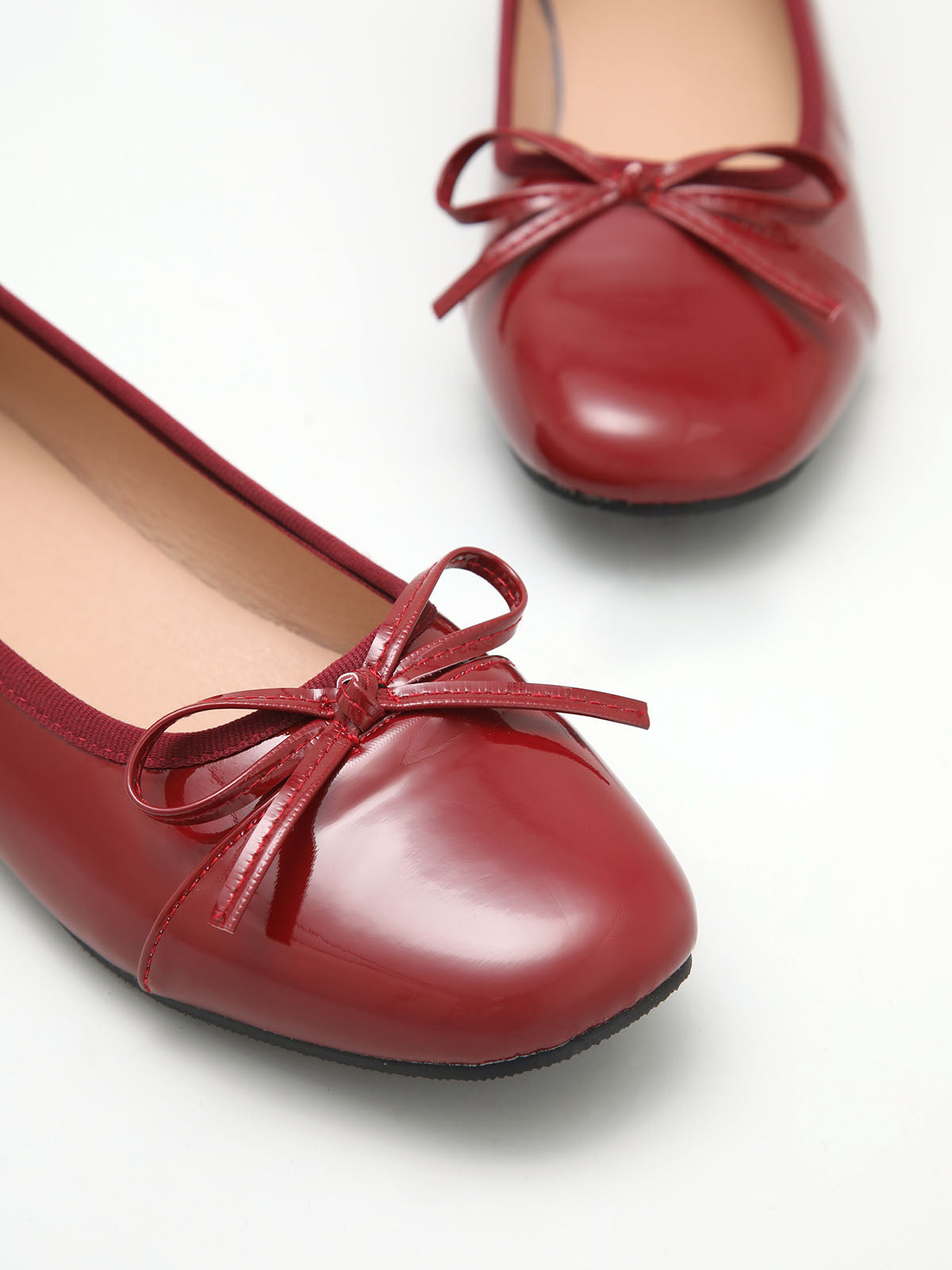 Bowknot Decor Square Toe Ballet Mary Jane Flats