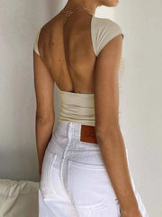 Solid Snug Backless Top