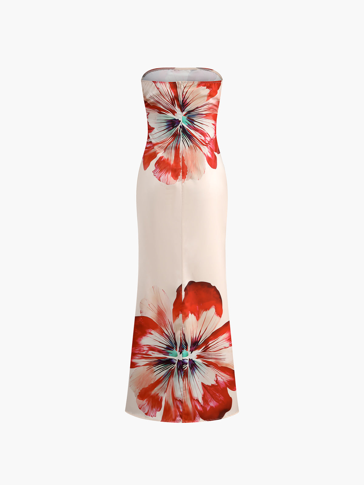 Floral Print Off-Shoulder Tube Long Dress