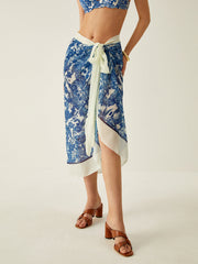 Printed Bikini Cover Up Skirt